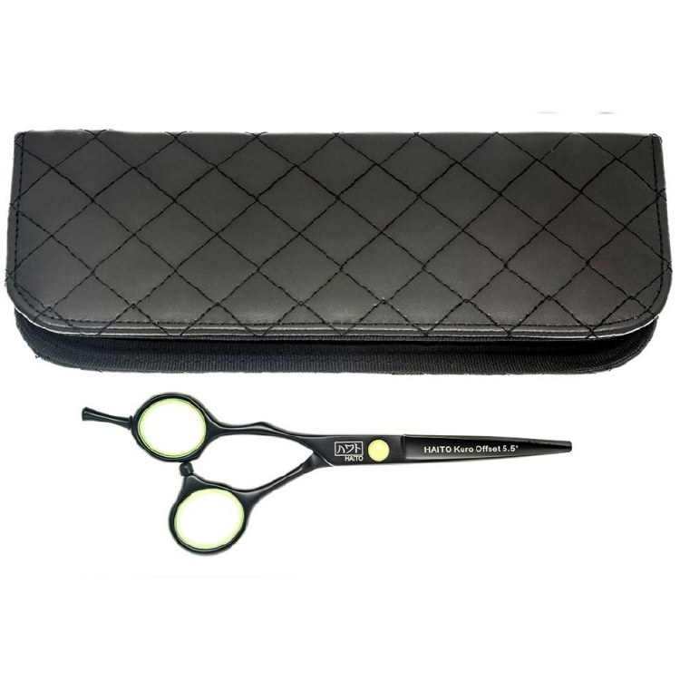 Haito Kuru 5.5'' Offset Black Scissors