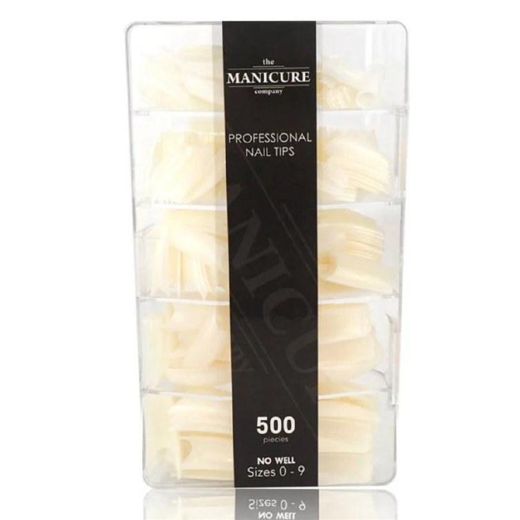 The Manicure Company Nail Tips No Well 500Pk 0-9