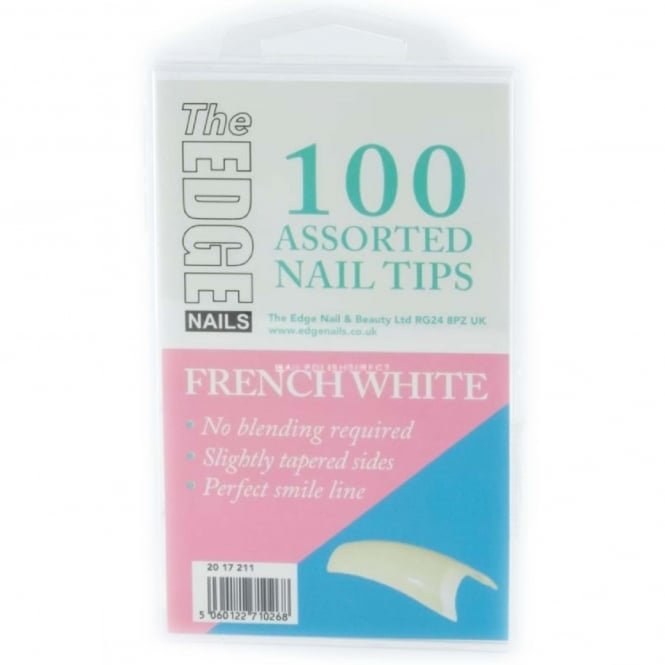 The Edge Nail Tips  French White 100pk