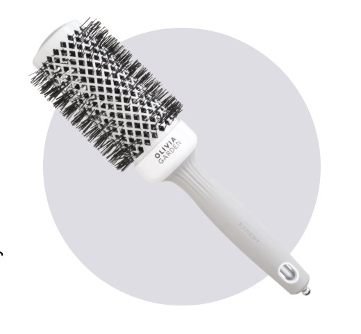 Olivia Garden Expert Blowout Shine White &amp; Grey 35mm Brush
