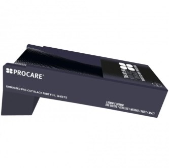Procare Embossed Black Superwide Extra Long Pre Cut Hair Foil Sheets 130mm x 300mm x 500 Sheets