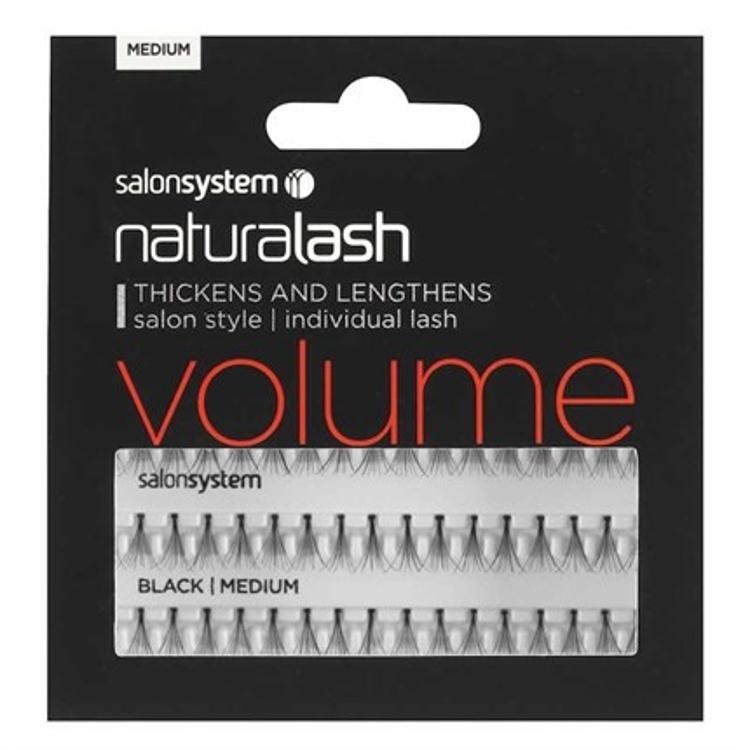 SalonSystem Naturalash Volume  Bulb Free Indivudal Medium Black