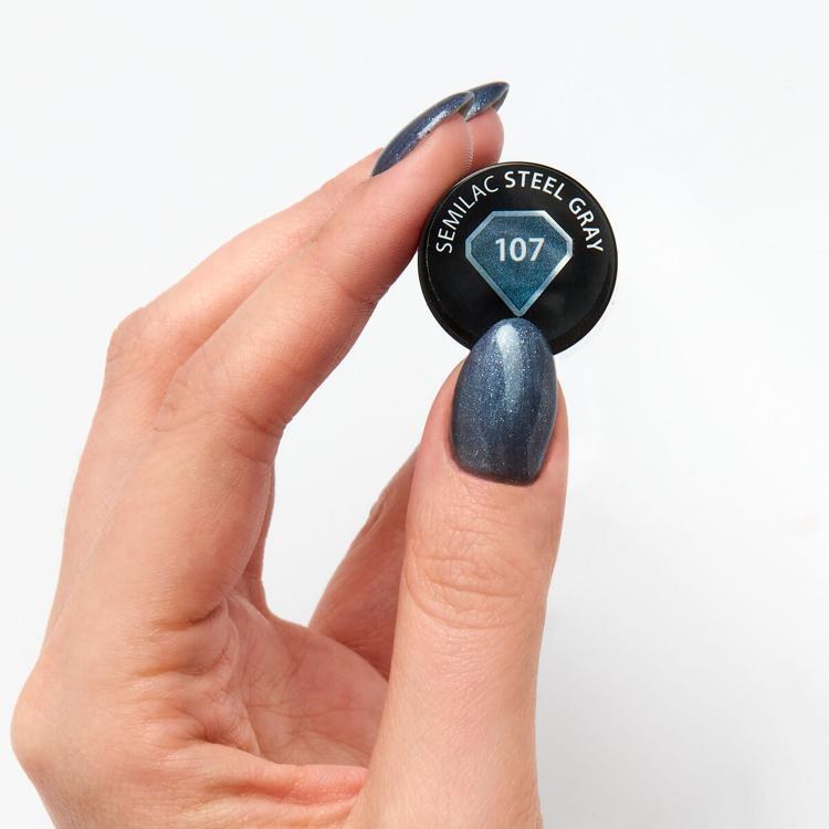 Semilac  Gel Polish Steel Grey 107