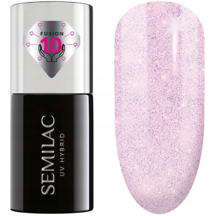 Semilac 5 in 1 Glitter Delicate Pink