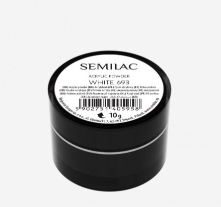 Semilac Acrylic Powder White 693