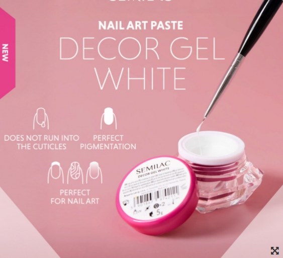 Semilac Decor Gel White 5g