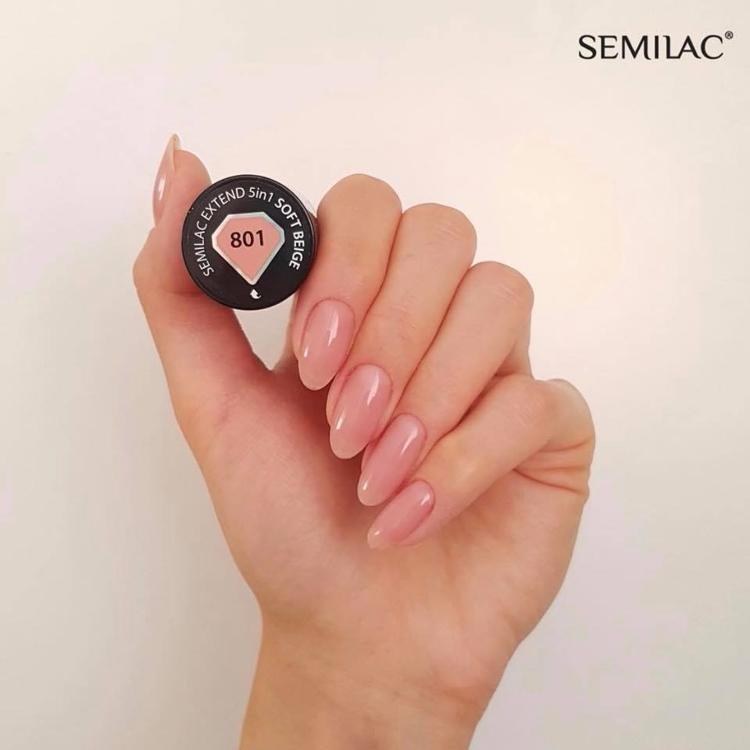 Semilac Extend  5 in 1 Soft Beige 801