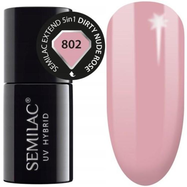 Semilac Extend Care 5 IN 1 Dirty Nude Rose  802