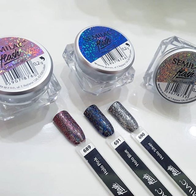 Semilac Flash Holo Blue