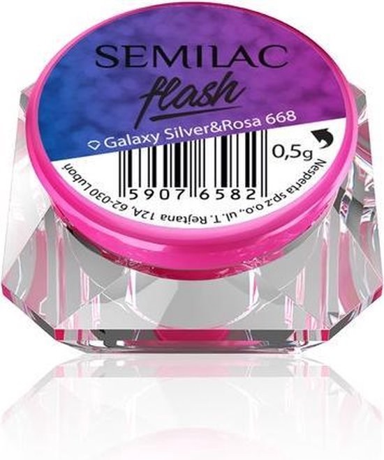 Semilac Flash Galaxy Silver &amp; Rose 668