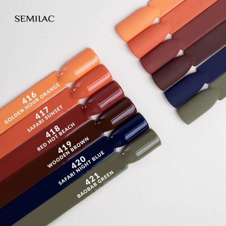 Semilac Gel Polish  Golden Hour Orange 416