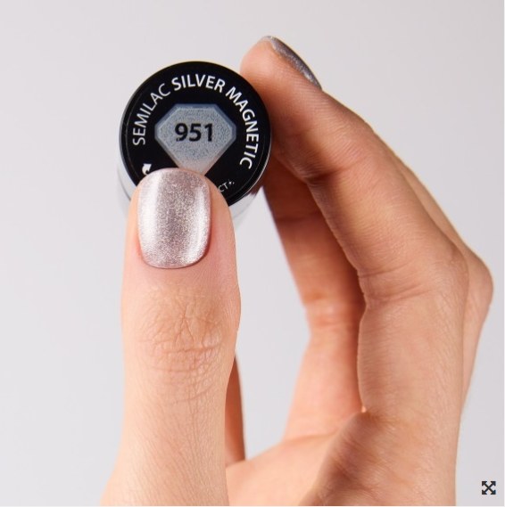 Semilac Gel Polish Silver Magnetic 951