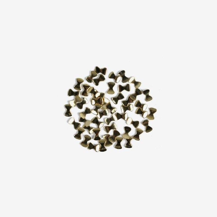 Semilac Small Gold Bows
