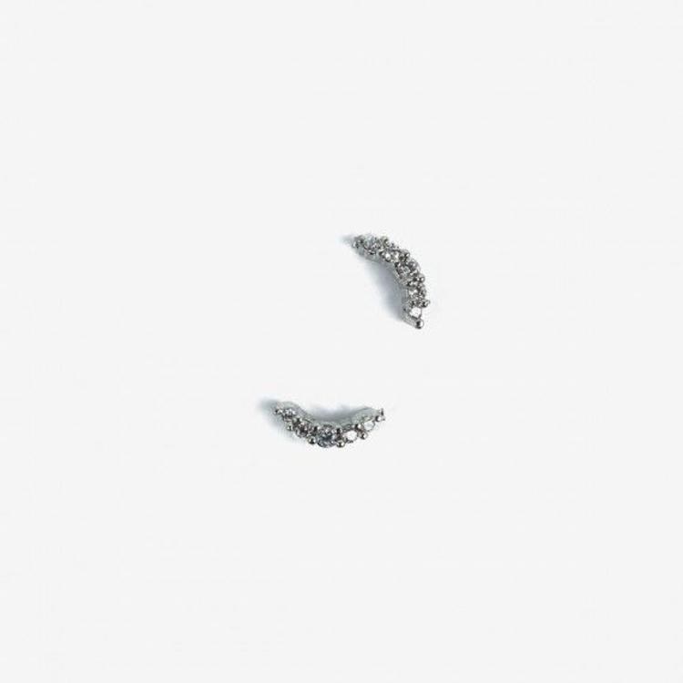 Semilac Nail Gem Silver &amp; Diamond Half Moon 781