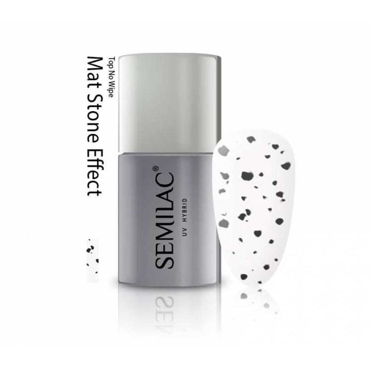 Semilac Top Coat No Wipe Stone Effect