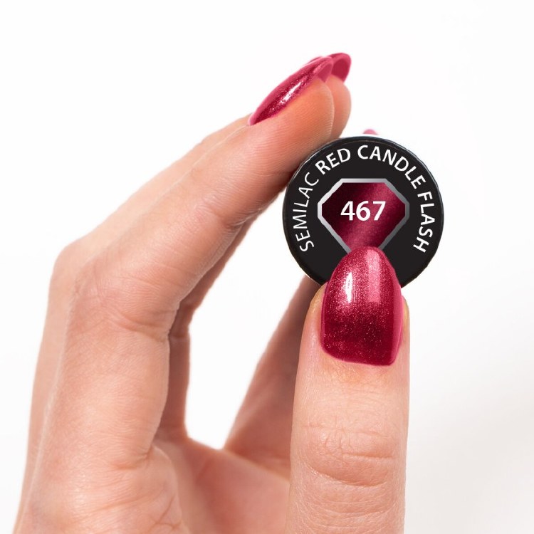 Semilac Gel Polish Red Candle Flash