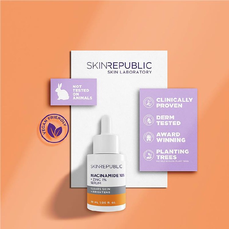 Skin Republic Vegan Niacinamide 10% +Zinc 1% Serum 30ml