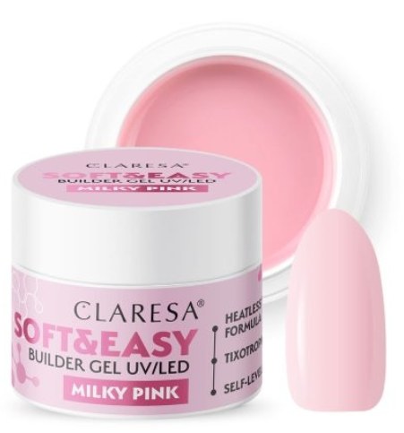 Claresa Soft &amp; Easy Milky Pink Uv Gel 12g