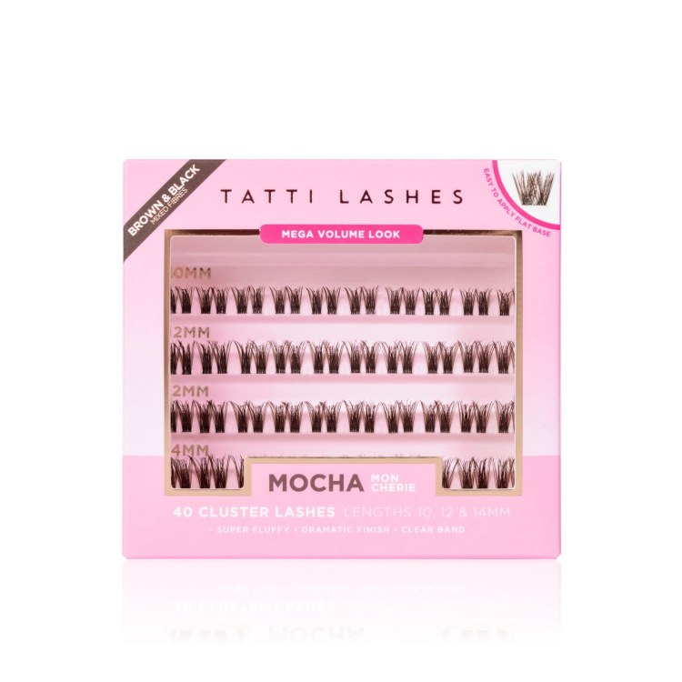 Tatti Lashes Mon Cherie Mocha Russian Volume Look  Mixed