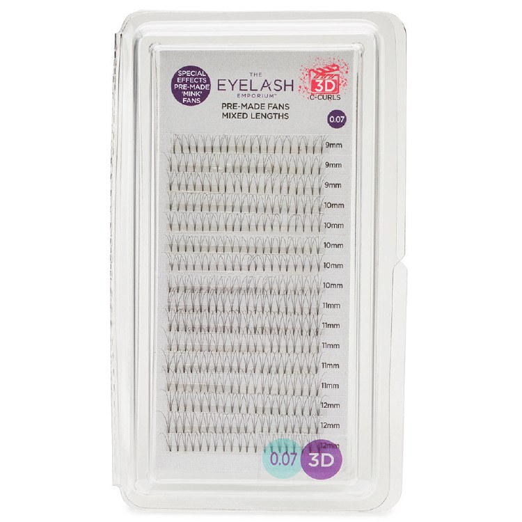 The Eyelash Emporium TEE 3D C Curl Lashes 0.07 Mix
