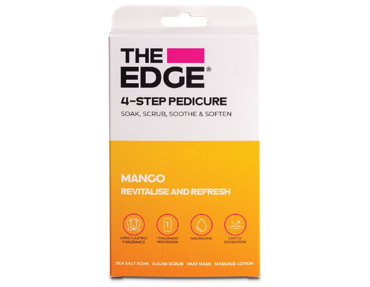 The Edge 4 Step Pedicure Kit Mango