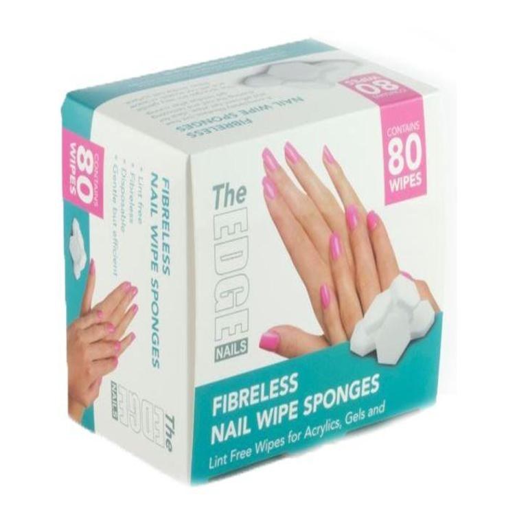 The Edge Fibreless NailWipe Sponge 80Pk
