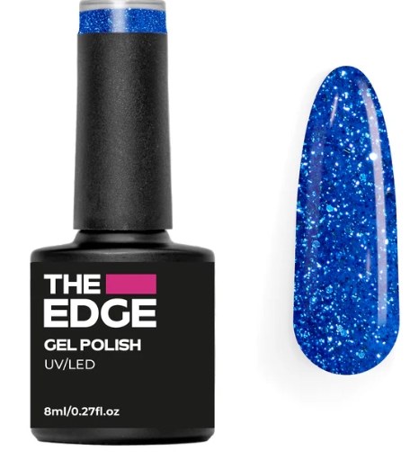 The Edge Gel Polish Ocean Blue Glitter