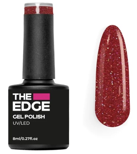 The Edge Gel Polish Rustic Red Glitter