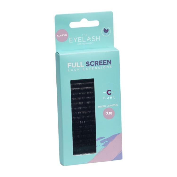 The Eyelash Emporium Full Screen Lash Extension C Curl 0.15 Mix