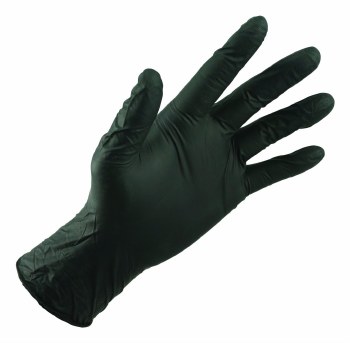 Head Gear Black Nitrile Powder Free Gloves Large  (100)pk