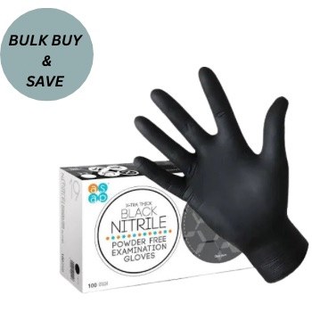 ASAP Black Nitrile Gloves Medium