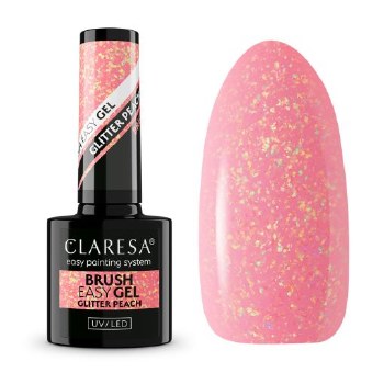 Claresa Brush Easy Glitter Peach 5ml