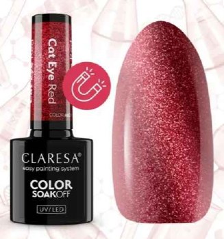 Claresa Gel Polish Cat Eye Red