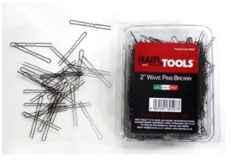 Hair Tools 2" Waved Pins Brown 1000pk