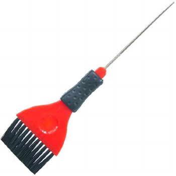 Head Gear Hairdressing Tint Brush Large Red Metal Pin