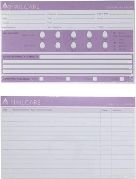 Agenda Nail Card Records 100Pk