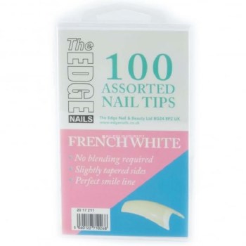The Edge Nail Tips  French White 100pk