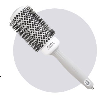 Olivia Garden Expert Blowout Shine White & Grey 25mm Brush