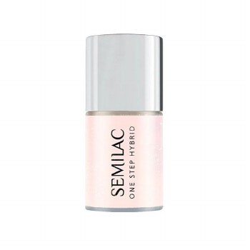 Semilac Hybrid naked glitter Rose