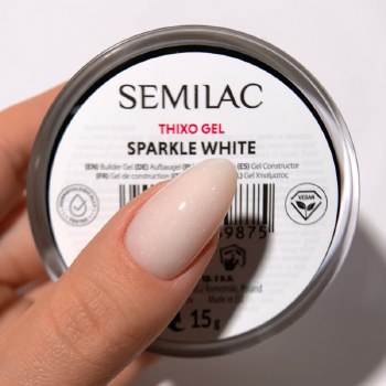 Semilac Builder Gel Thixo Gel Sparkle White