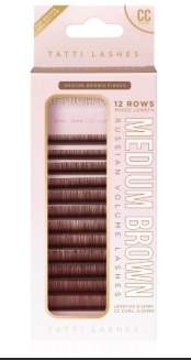 Tatti Lash Tatti Russian Medium Brown CC Curl 0.05mm - 8-15mm