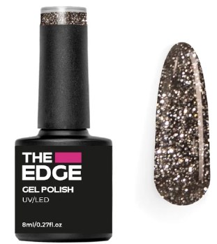 The Edge Gel Polish Gold & Black Glitter