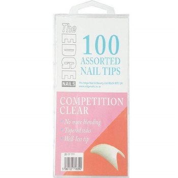 The Edge Nail Tips Competition Clear 100pk