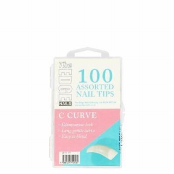 The Edge Nails C Curve Assorted Nail Tips 100Pk