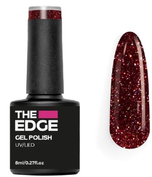 The Edge Gel Polish Rouge Glitter