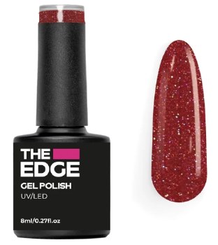 The Edge Gel Polish Rustic Red Glitter