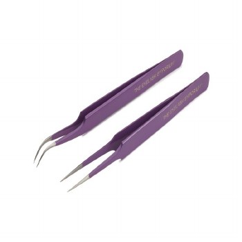 The Eyelash Emporium Tweezer Set straight/Curve