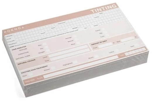 Agenda Tinting Record Cards X 100