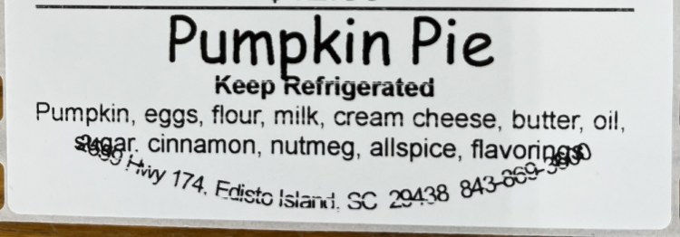 Pumpkin Pie (SEASONAL)