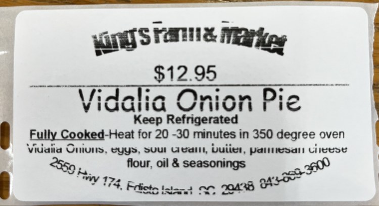 Vidalia Onion Pie